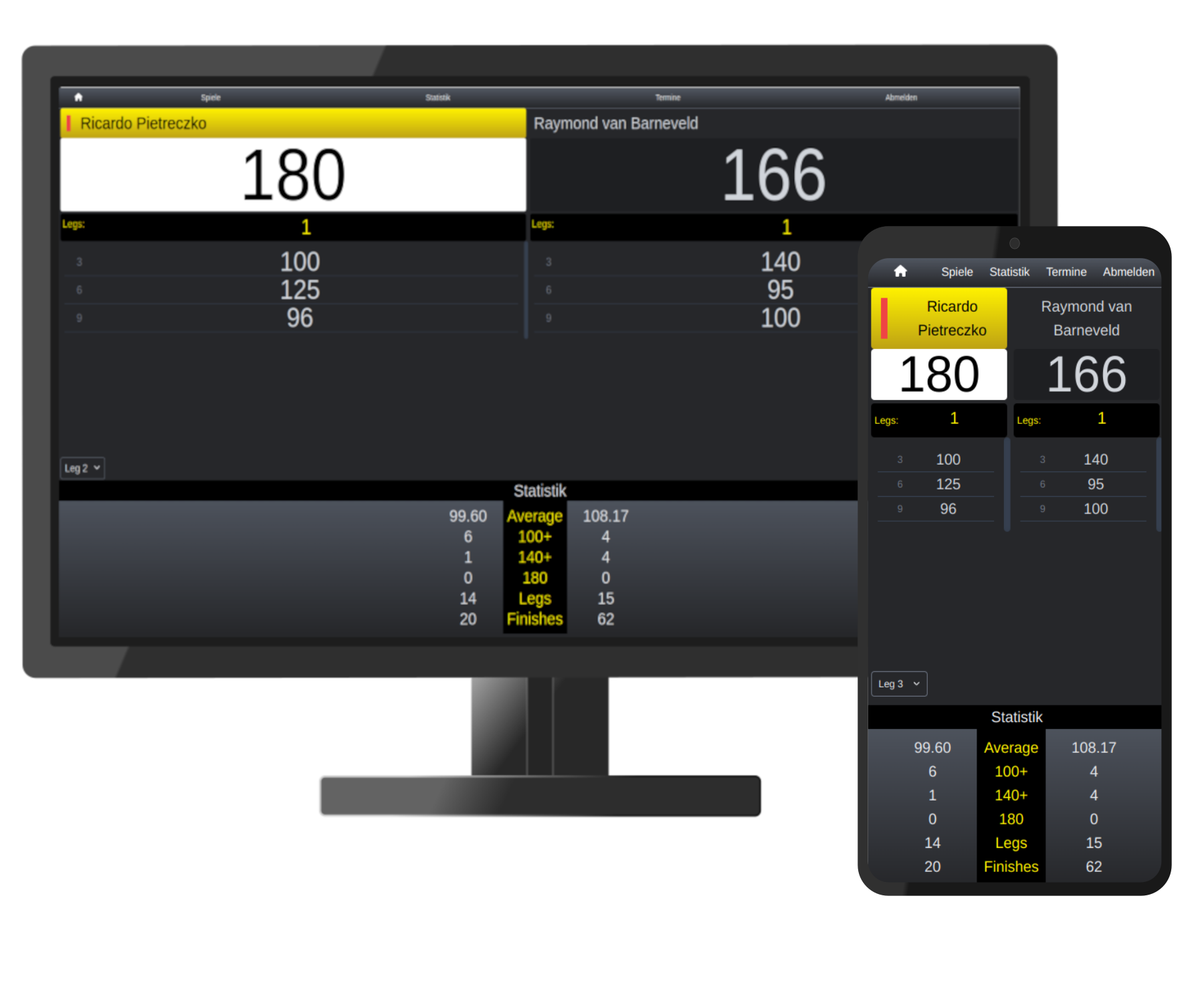 Dart Live Scores und Statistik